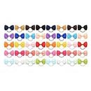 Baby Girls Hair Bows 40pcs Mini boutique Hair Bows Elastic Hair Rubber Ribbon Hair Band For Kids Children Band Rubber Band Stand