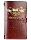 Admin Assistant Journal Gifts for Administrative Professional Day, Leather Refillable Notebook, Travel Diary, Lined Planner, 7x5 Inches - Help - Dark Brown