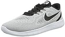 Nike Boys Free RN (GS) White/Black Running Shoes-5 UK (833989-100-WHITE/BLACK-5)