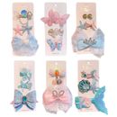 Hair Accessories for Kids Girls Glittery Girls Mermaid Butterfly Bow Hair Clips