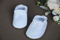 Baby Boy Baptism Shoes Baby and Toddler Christening Shoe with Embroidered Cross 