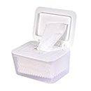 Wipes Holder, Wipes Dispenser with Lid, Pouch with Lid, Baby Wipes Case Keeps Wipes Fresh， Wipe Container Regular Storage Case Box(White,1P)