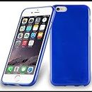 cadorabo Case works with Apple iPhone 6 / iPhone 6S in BLUE - Shockproof and Scratch Resistant TPU Silicone Cover - Ultra Slim Protective Gel Shell Bumper Back Skin