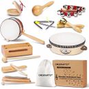 Toddler Musical Instruments Natural Wooden Percussion Instruments Toy for Kids P