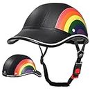 FROFILE Bike Helmets for Adults - (Medium, Rainbow) Urban Baseball Cap Style Bicycle Helmet for Men Women