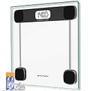 BEAUTURAL Digital Body Weight Bathroom Scale, Accurate Scales for Weighing with Backlit LCD, Tempered Glass, Highly Precision Machine, Auto Calibration, 180 kg / 400 lb, Body Tape