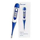 Berrcom Digital Thermometer for Adult and Kid,Oral and Underarm Thermometer with Fever Alarm,C/F Switchable Rectal Thermometer with Soft Tips Thermometer