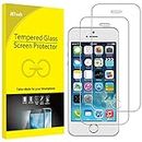 JETech Screen Protector for iPhone SE (2016 Edition) / 5s / 5c / 5, Tempered Glass Film, 2-Pack