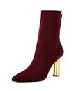 Katy Perry Women's The Dellilah High Bootie Fashion Boot, Burgundy, 8.5