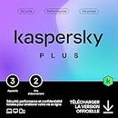 Kaspersky Plus Internet Security 2023 | 3 appareils | 2 ans | Anti-Phishing et Pare-feu | VPN illimité | Gestionnaire de mots de passe| Protection bancaire| PC/Mac/Mobile | Code d'activation par email