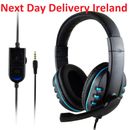 Gaming Headset Mic Stereo Surround Headphone 3.5mm Wired PS4 PS5 PC Xbox one SPD