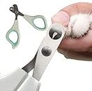 RVUEM Circular Cut Hole Cat Nail Clippers and Trimmers - Avoid Over Cutting Pet Nail Clippers for Hyperactive Cats Who Like to Struggle - Professional Grooming Tool for Cat Kitten (Cyan-White)