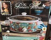 Pioneer Woman Vintage Floral 6 QT.  Portable Slow Cooker Crock Pot-NEW IN BOX