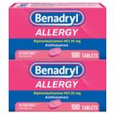 Benadryl Ultratabs Antihistamine Allergy Medicine, 200 Tablets 25 mg Exp-05/25+