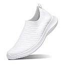 MATRIP Slip on Shoes for Women White Walking Sneakers Best Fashion Zapatos deportivos para Damas Gym Athletic Shoes Casual,Size 7