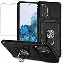 Case for Samsung Galaxy S20 Plus Cover - Includes 2 Tempered Protective Films with Sliding Window Camera Protection and Phone Holder