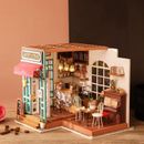 Rolife DIY LED Simmon's Coffee House Dollhouse Miniature Kit for Kids Xmas Gift