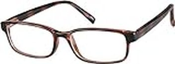 ZENNI Blue Light Blocking Glasses, Rectangle Glasses Lightweight | Clear Vision, Tortoise Shell Frame, Gaming Eyewear