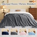 Luxury Flannel Fleece Sherpa Blanket Large Bed Sofa Throw Queen Super Soft Warm