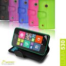 Wallet Flip Leather Stand Case Cover for NOKIA Lumia 530 + Screen Guard