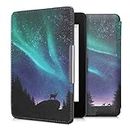 kwmobile Case Compatible with Amazon Kindle Paperwhite Case - eReader Cover - Aurora Turquoise/Blue/Black
