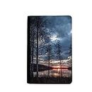 beatChong Lake Trees Science Nature Scenery Passport Holder Travel Wallet Cover Case Card Purse