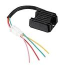 Voltage Regulator Rectifier, 4 Wires 4 Pins for Motorcycle Boat Motor ATV GY6 50 150cc Scooter Motorcycle Voltage Rectifier(Black)
