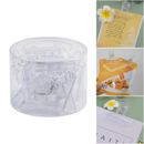 24Pcs Transparent Binder Paper Clips Student Stationary School Office Supplies