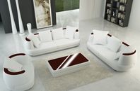 Juego de sofás 3 + 2 + 1 sofás modernos sala de estar muebles de cuero premium