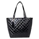 Bizanne Fashion Shiny Handbag For Women Stylish | ladies purse handbag | women handbag (Black)
