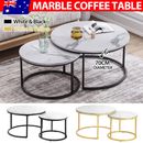 Set of 2 Stackable Coffee Accent Table Slate Snack End Table Office Living Room