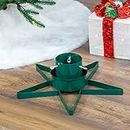 The Christmas Workshop 71069 Star Shaped Christmas Stand/Fits Trees Up To 2.8M Tall & 9cm Diameter/Holds 0.9L of Water/Green Colour / 47cm x 47cm x 14cm