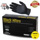 BLACK DISPOSABLE POWDER FREE NITRILE GLOVES FOOD INDUSTRIAL MEDICAL PROTECTION