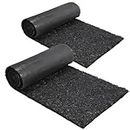 Sekcen 2 Pack Rubber Mulch Mat Roll for Landscaping Recycled Rubber Walkway Black Permanent Mulch Pathway 8' x 2'