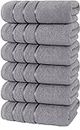 Utopia Towels - 6 Pack Viscose Hand Towels Set, (16 x 28 inches) 100% Ring Spun Cotton, Ultra Soft and Highly Absorbent 600GSM Towels for Bathroom, Gym, Shower, Hotel, and Spa (Cool Grey)