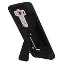 Amzer Dual Layer Hybrid Kickstand Case Cover Skin for LG V10-Retail Packaging, Black
