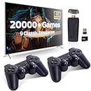 Retro Gaming Console, Retro Game Stick, Revisit Video Games with Built-in 9 Emulators, 20,000+ Games, 4K HDMI Output, and 2.4GHz Wireless Game Stick, for TV Plug and Play Game Console