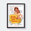 Blaze Starr Goes Nudist 1962 Film Movie Romance Print Poster Wall Art Picture A4