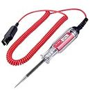 Large Size Heavy Duty 3-48V Digital LCD Circuit Tester with 140 Inch Extended Spring Wire,Car Truck Low Voltage & Light Tester with Stainless Probe