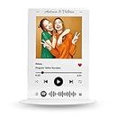 Generico Targa Spotify personalizzato - Targa musicale in plexiglass idea regalo nome canzone artista foto compleanno fidanzati matrimonio anniversario festa mamma papà Natale