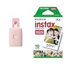 Fujifilm Instax Mini Link 2 Printer - Soft Pink Instax Mini Single Pack 10 Sheets Instant Film for Fuji Instant Cameras