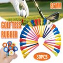 30PCS 83MM Golf Tees Multi Color Plastic With Rubber Cushion Top High Quality AU