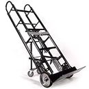 US Cargo Control Appliance Truck with Kickback - Industrial Steel Appliance Hand Truck, 1,200 LBS. Capacity, with Single Auto Recoil Strap System & Stair Climbers - Heavy Duty Appliance Dolly