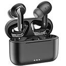 TOZO NC2 Hybrid Active Noise Cancelling Wireless Earbuds, in-Ear Detection Headphones, IPX6 Waterproof Bluetooth 5.3 Stereo Earphones, Immersive Sound Premium Deep Bass Headset Matte Black