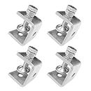 4Pcs Stainless Steel C Clamps Mini 16-25Mm for Mounting, Heavy Duty Woodworking U Clamp Set Tiger Clamp Tools with Stable Wide Jaw Opening & Protective Pads for Welding/Carpenter