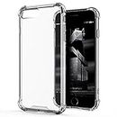 EGOTUDE Shock Proof Hard Back Soft Bumper Cover Case for iPhone 7 Plus / 8 Plus (Polycarbonate, Transparent)