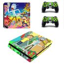  PS4 Slim S Console Controller Skin Rick Morty Vinyl Wrap Decal Stickers Anime