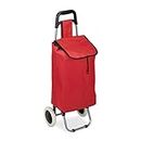 Relaxdays Einkaufstrolley klappbar, Abnehmbare Tasche 28 L, Einkaufswagen mit Rollen HxBxT: 92,5 x 42 x 28 cm, rot
