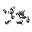 10 Pieces T6 Torx Steel Screws with 2-56 Thread Fits for Deep Carry Pocket Clip (Size : Silver)