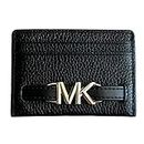 Michael Kors Reed Grand porte-cartes en cuir avec logo MK Signature, noir, Large, Porte-cartes